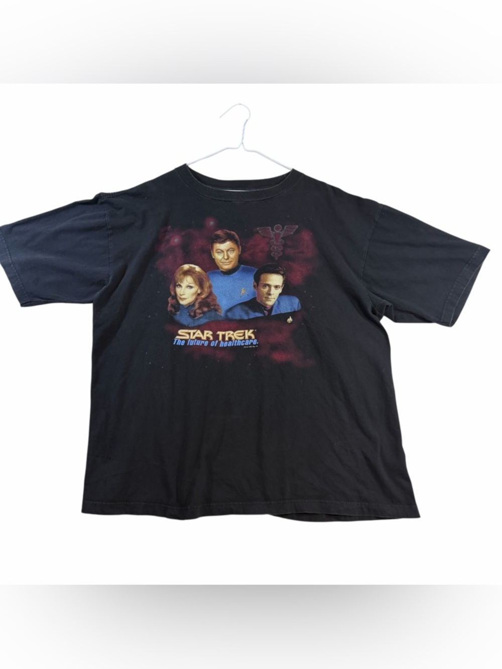 RARE Vintage 1994 Star Trek "The Future of Healthcare" Mens Black T-Shirt XXL